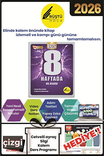Rüştü Hoca 8 Haftada LGS Dil Bilgisi