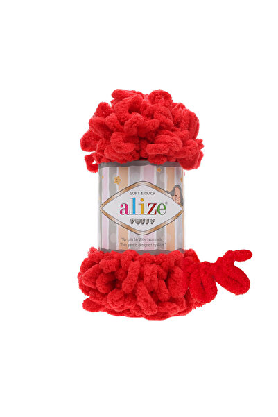 Alize Puffy El Örgü Ipi 100g | 056 | - Kendinden İlmekli Kolay Örgü