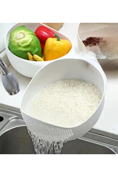 Generic Modern Kitchen Perforated Drain Basket, White Plastic, Leaf-Shaped De...