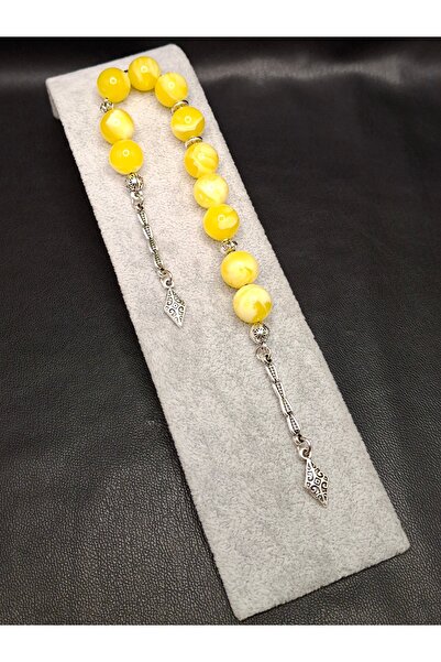 Han Ticarethane Special Model 11-Piece Beirut Drop Powder Amber Prayer Beads