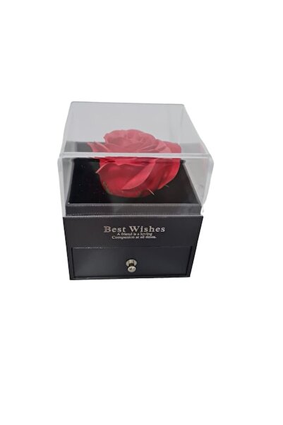 OEM Women's Gift Set with Soap Rose and Heart Necklace, Drawer Box