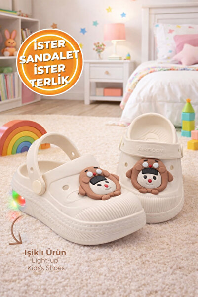 Behtah Kundura Girls Boys Lighted Cross Closed Front Garden Pool Daily Sandal...