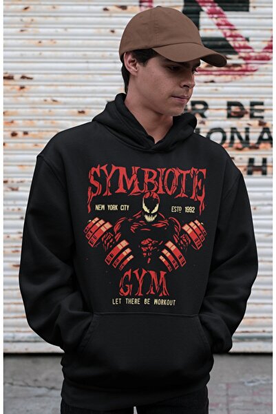 SEVBANO Symbiote Gym Bodybuilding Fitness Printed Unisex Oversized Hoodie