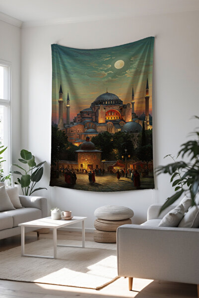 Charmbi Tapiserie islamică decorativă cu design modern și colorat, plină de l...