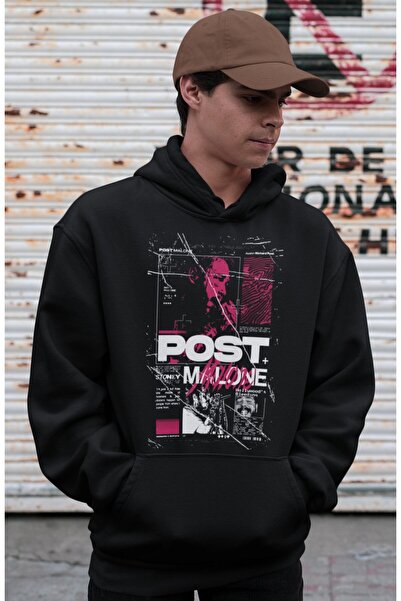 SEVBANO Custom Design Post Malone Rapper Printed Unisex Oversized Singer Hoodie