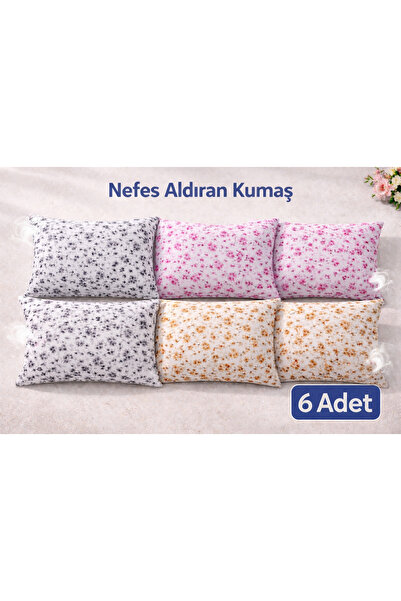 SENLİFE 6’lı 50x70 Pamuklu Yastık Kılıfı Seti – Nefes Aldıran Kumaş – Çiçek D...