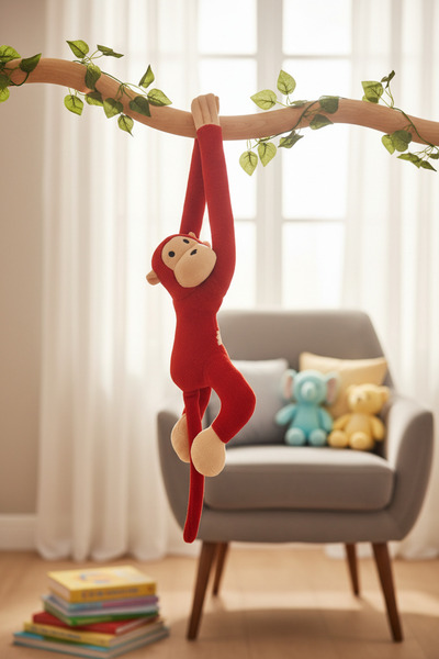 Maks Toys Sevimli Peluş Maymun Elleri Yapışan 70 cm