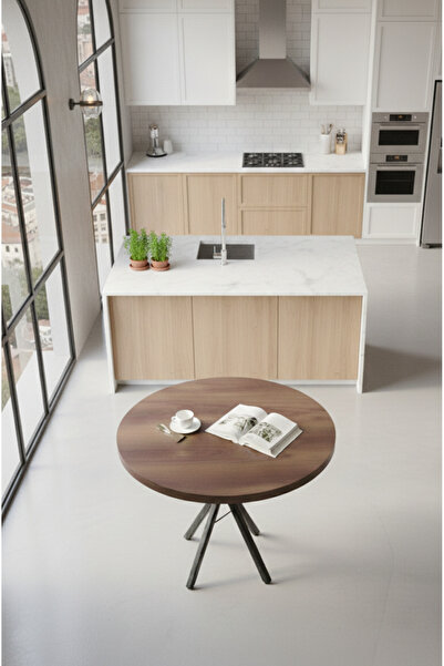 Kırlenta 80 X 80 OVAL MUTFAK MASASI BALKON MASASI SALON MASASI