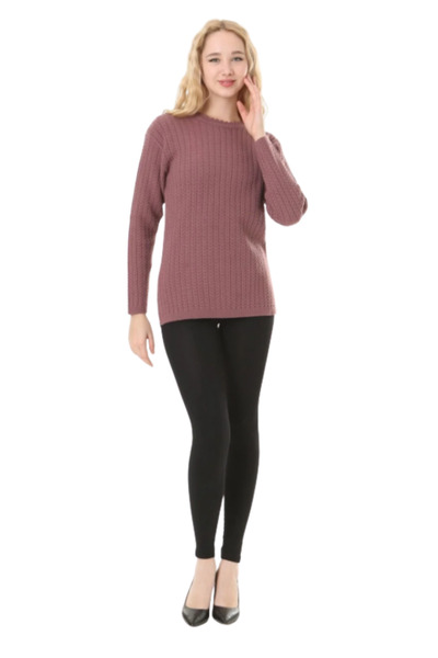 Elçelya Moda Women's Stretchy Knitwear Hair Knitted Mother Wool Sweater