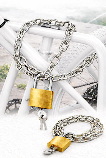 Vi Caro 120 cm Thick Steel Chain Bicycle Lock – Strong Anti-Theft Padlock