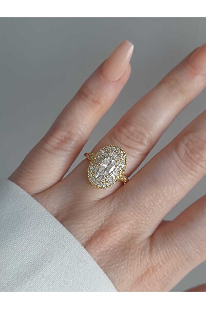 8atelier خاتم ذهبي قابل للتعديل من الفولاذ لونا