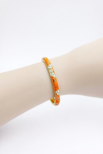 Hcollectıonnnn Mineli Çelik Kelepçe Bileklik