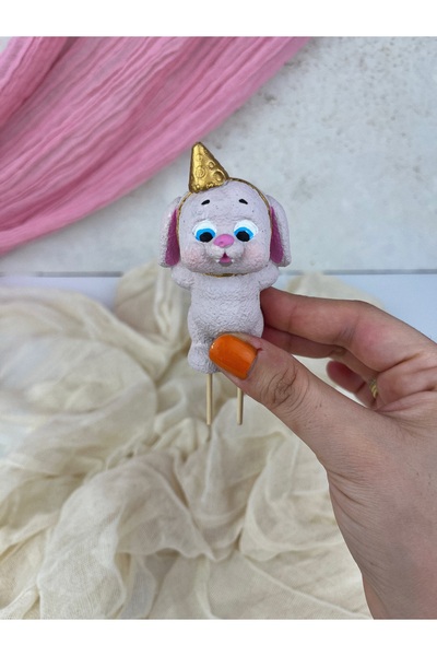 Ca.Gi Handmade Candle-Blowing Rabbit Figured Cake Decoration / Birthday Decoration - 1 Piece