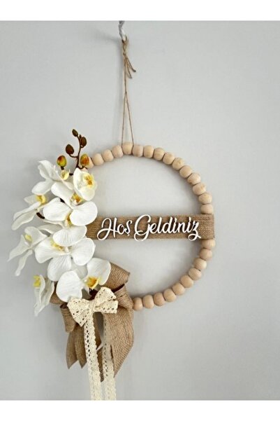 bemdesign Orchid wooden beaded welcome door ornament (welcome-welcome)