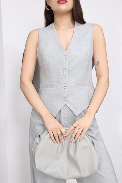 Moda Banuş Set din material textil - Combinație din două piese: vestă și pant...