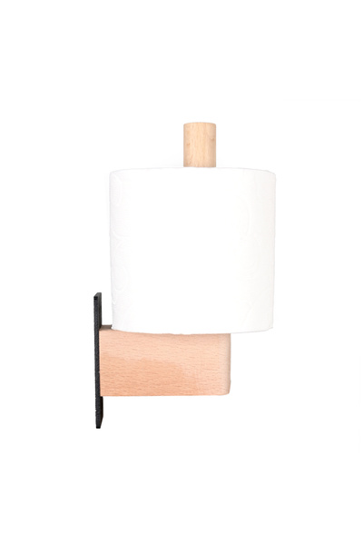 X-Perk Wooden Toilet Paper Holder Hanger Wc Paper Towel Holder Napkin Holder Wall Surface Mounted