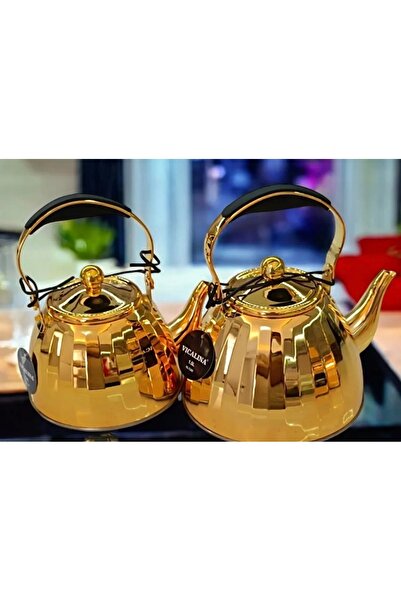 POLAT ZÜCCACİYE Çaydanlık Set 3+2 Paslanmaz Solmaz Çelik Çaydanlık