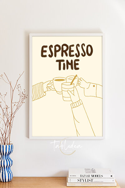 tablodea Pinterest Espresso Time Coffee Corner Table Poster minimalist înrăma...