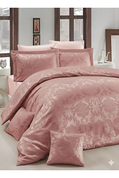 Truva Home Premium 100% Cotton Bed Linen Set - 6 Pieces, 240X260 cm