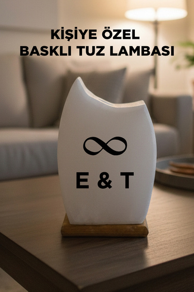 SETA Shop Sonsuzluk İşareti ve Harf Sevgiliye Hediye Kişiye Özel Baskılı Plak...