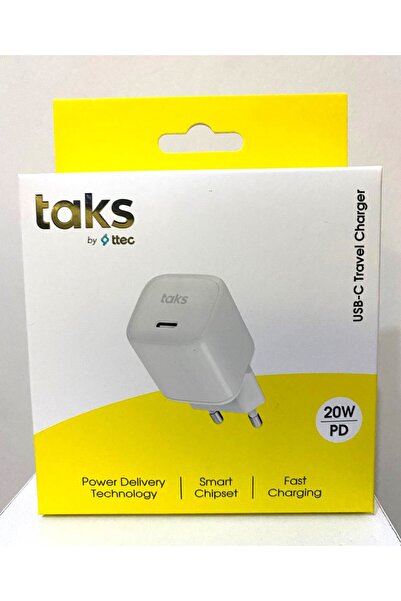 Ttec taks 5TP01B taks TP01 20W PD USB-C Seyahat Hızlı Şarj Aleti Beyaz