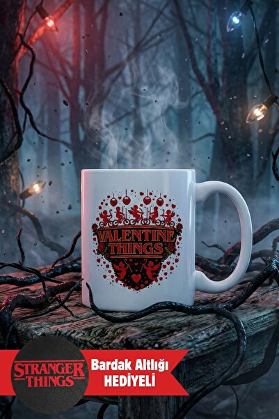 Duxud Stranger Things Themed Demogorgon Valentine's Day Cup - Valentine Thing...