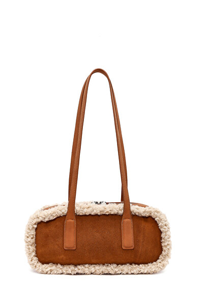 Derimod Women's Tan Suede Shoulder Bag 25Wbd256314