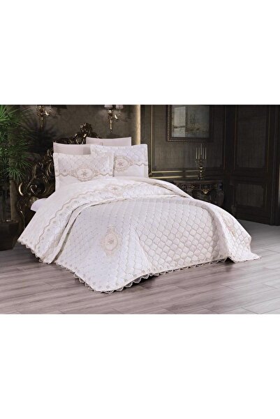 GOLDEN HOME Premium 3-Piece Bedspread Set - 260x260 cm, Cotton with Polyester