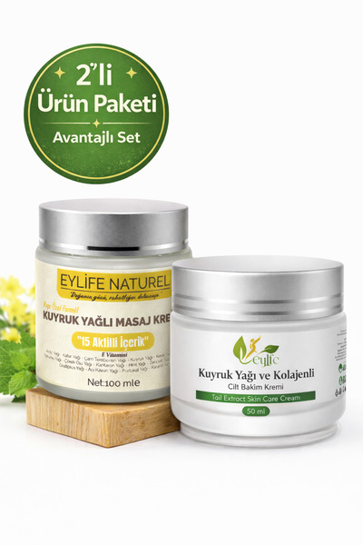 eylife naturel 2'li Set Kışa Özel Kuyruk Yağlı Masaj Kremi 100ml + Kuyruk Yağ...