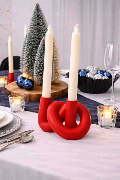 Vescarri Düğüm Tasarımlı Dekoratif Mumluk – Modern Candle Holder