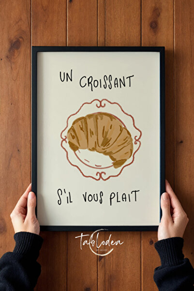 tablodea Tablou de perete cu tematică croissant în stil francez pentru bucătă...