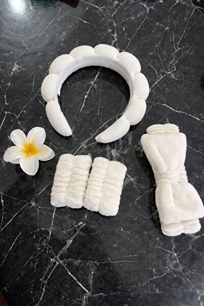 EMKSHOP 2'Li Buckle Headband Elastic Soft Comfortable Water Absorbent Wrist B...