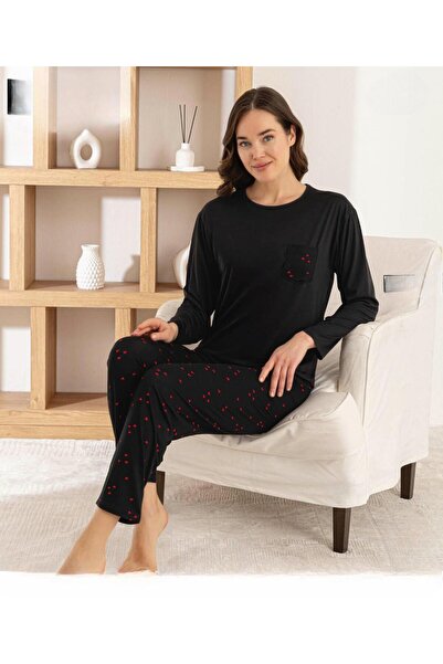 Pijamoni Γυναικείο σετ πιτζάμες Milan με μακρύ μανίκι THIN 7575/4 - 1 τεμάχιο