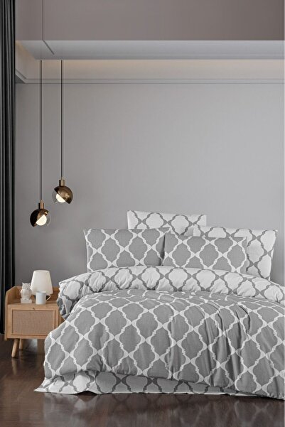 Beğenal طقم غطاء لحاف مزدوج من رانفورس لايت رافينا باللون الرمادي