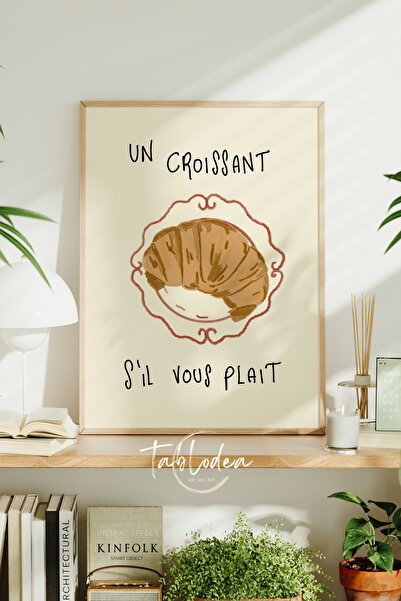 tablodea Tablou de perete cu tematică croissant în stil francez pentru bucătă...