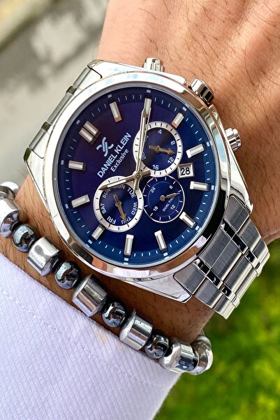 Daniel Klein ساعة يد رجالية حصرية بسوار فولاذي، جميع الوظائف تعمل، ضمان لمدة ...