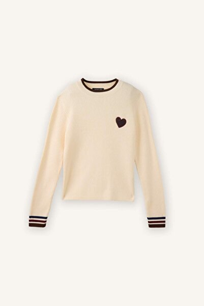 DeFacto Детски пуловер с правилна кройка, изправящ се яка и бродерия G6907A826SP