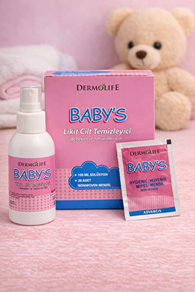Dermolife Babys Göbek Bakım Seti - 100 ml Solüsyon + 20 Adet Nonwoven Mendil