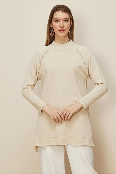 Alvina Beaded Detail Knit Tunic 45876