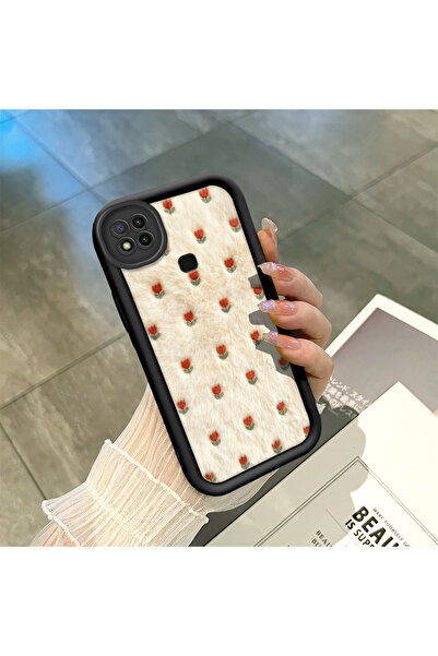 CASEVIBE Redmi 9C Uyumlu, şık çiçek desenli yüksek kaliteli silikon telefon k...