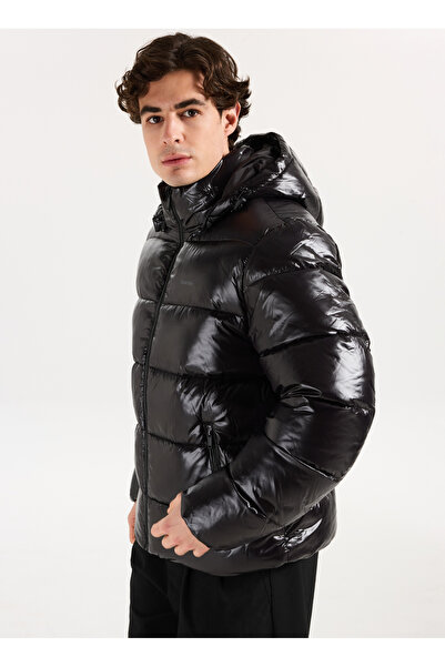 Calvin Klein Siyah Erkek Normal Fit Kapitone Mont LV04LD539GUB1_LS GLOSSY CHA...