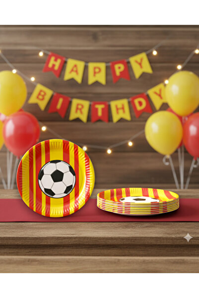 Evabrite Farfurie pentru petrecere aniversară cu tematică evantai galben-roșu...