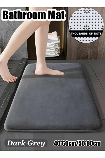 Generic Bath Mat 40*60cm/50*80cm Absorbent Bathroom Rug Mat Non Slip Plush Ba...