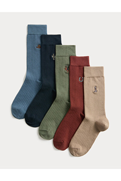 Marks & Spencer 5'li Desenli Çorap Seti