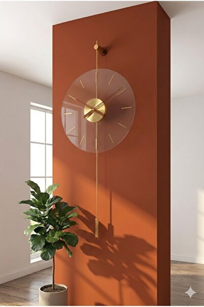 ASA KONSEPT Premium Gold , Modern Metal Tasarım Duvar Saati