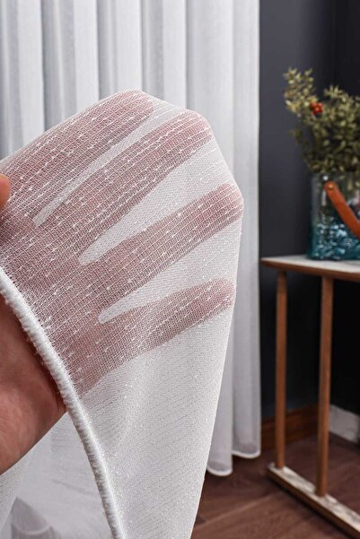 Vefa Home Tekstil Tül perde Şantuk Kumaş Etek Kurşunlu Pilesiz [1X1]