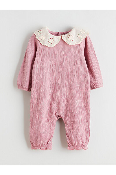 LC Waikiki Esse Collection Pembe Bebe Yaka Kız Bebek Tulum