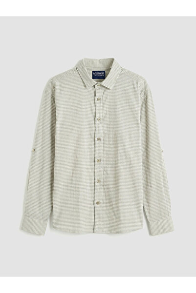 LC Waikiki Ecru Plaid Boys' Shirt