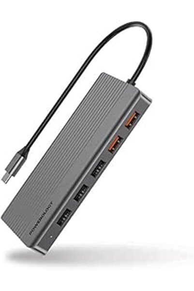 Powerology 12in1 USB-C Hub HDMI Type-C 100W PD Ethernet VGA USB SD MicroSD 3....
