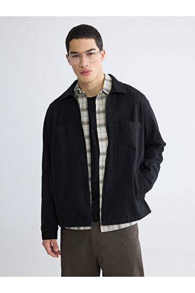 LC Waikiki Hilfa New Season Loose Fit Men's Gabardine Shirt Jacket